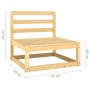 Garden furniture set 2 pieces solid pine wood by vidaXL, Garden sets - Ref: Foro24-805690, Price: 124,61 €, Discount: %