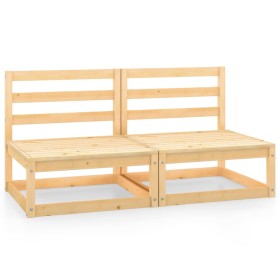 Central garden sofas 2 units solid pine wood by vidaXL, Garden sets - Ref: Foro24-805680, Price: 118,99 €, Discount: %