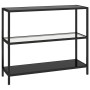 Transparent and black tempered glass shelf 100x36x90 cm by vidaXL, Bookcases and shelves - Ref: Foro24-331630, Price: 66,67 €...