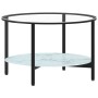 Mesa de centro vidrio templado negro y mármol blanco 70 cm de vidaXL, Mesas auxiliares - Ref: Foro24-331620, Precio: 98,97 €,...