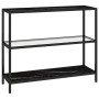 Transparent and black marble tempered glass shelf 100x36x90cm by vidaXL, Bookcases and shelves - Ref: Foro24-331631, Price: 7...