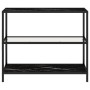 Transparent and black marble tempered glass shelf 100x36x90cm by vidaXL, Bookcases and shelves - Ref: Foro24-331631, Price: 7...