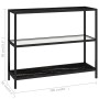 Transparent and black marble tempered glass shelf 100x36x90cm by vidaXL, Bookcases and shelves - Ref: Foro24-331631, Price: 7...