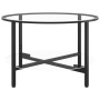 Black and transparent tempered glass coffee table, 70 cm by vidaXL, Side tables - Ref: Foro24-331617, Price: 95,41 €, Discoun...