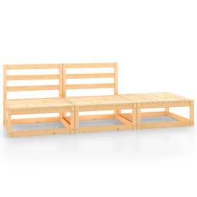 3-piece solid pine wood garden furniture set by vidaXL, Garden sets - Ref: Foro24-805710, Price: 114,61 €, Discount: %