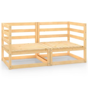 Garten-Ecksofas 2 Stück aus massivem Kiefernholz von vidaXL, Gartensets - Ref: Foro24-805675, Preis: 69,99 €, Rabatt: %