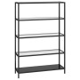 Transparent tempered glass and black shelving 100x36x168 cm by vidaXL, Bookcases and shelves - Ref: Foro24-331638, Price: 120...