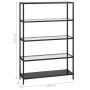 Transparent tempered glass and black shelving 100x36x168 cm by vidaXL, Bookcases and shelves - Ref: Foro24-331638, Price: 120...