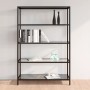 Transparent glass and black marble shelf 100x36x168 cm by vidaXL, Bookcases and shelves - Ref: Foro24-331639, Price: 68,35 €,...