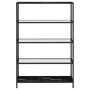 Transparent glass and black marble shelf 100x36x168 cm by vidaXL, Bookcases and shelves - Ref: Foro24-331639, Price: 68,35 €,...