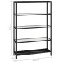 Transparent glass and black marble shelf 100x36x168 cm by vidaXL, Bookcases and shelves - Ref: Foro24-331639, Price: 68,35 €,...