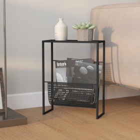 Black steel magazine rack 35x15x45 cm by vidaXL, Magazine racks - Ref: Foro24-331668, Price: 70,49 €, Discount: %