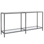 Transparent tempered glass console table 160x35x75.5 cm by vidaXL, Side tables - Ref: Foro24-331698, Price: 93,82 €, Discount: %