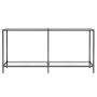 Transparent tempered glass console table 160x35x75.5 cm by vidaXL, Side tables - Ref: Foro24-331698, Price: 93,82 €, Discount: %