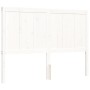 White solid wood bed frame with headboard 120x200 cm by vidaXL, Beds and slatted bases - Ref: Foro24-3194502, Price: 169,87 €...