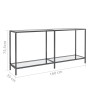 Transparent tempered glass console table 160x35x75.5 cm by vidaXL, Side tables - Ref: Foro24-331698, Price: 93,82 €, Discount: %