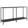 Mesa de consola vidrio templado negro 140x35x75,5 cm de vidaXL, Mesas auxiliares - Ref: Foro24-331695, Precio: 88,66 €, Descu...