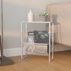 Silver steel magazine rack 35x15x45 cm by vidaXL, Magazine racks - Ref: Foro24-331670, Price: 44,81 €, Discount: %