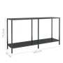 Mesa de consola vidrio templado negro 140x35x75,5 cm de vidaXL, Mesas auxiliares - Ref: Foro24-331695, Precio: 88,66 €, Descu...