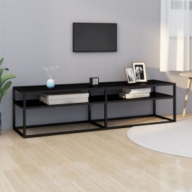 TV stand with black tempered glass 160x40x40.5 cm by vidaXL, TV Furniture - Ref: Foro24-331719, Price: 110,21 €, Discount: %