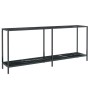 Mesa de consola vidrio templado negro 180x35x75,5 cm de vidaXL, Mesas auxiliares - Ref: Foro24-331705, Precio: 109,83 €, Desc...