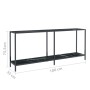 Mesa de consola vidrio templado negro 180x35x75,5 cm de vidaXL, Mesas auxiliares - Ref: Foro24-331705, Precio: 109,83 €, Desc...