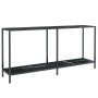 Black tempered glass console table 160x35x75.5 cm by vidaXL, Side tables - Ref: Foro24-331701, Price: 101,99 €, Discount: %