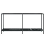 Black tempered glass console table 160x35x75.5 cm by vidaXL, Side tables - Ref: Foro24-331701, Price: 101,99 €, Discount: %