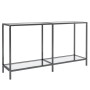 Mesa consola transparente vidrio templado 140x35x75,5 cm de vidaXL, Mesas auxiliares - Ref: Foro24-331694, Precio: 83,99 €, D...