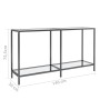 Mesa consola transparente vidrio templado 140x35x75,5 cm de vidaXL, Mesas auxiliares - Ref: Foro24-331694, Precio: 83,99 €, D...