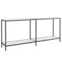 Tempered glass white console table 180x35x75.5 cm by vidaXL, Side tables - Ref: Foro24-331704, Price: 109,25 €, Discount: %