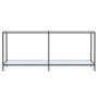 Mesa de consola vidrio templado blanco 180x35x75,5 cm de vidaXL, Mesas auxiliares - Ref: Foro24-331704, Precio: 109,46 €, Des...