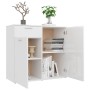 Hochglanzweißes Sperrholz-Sideboard 80x36x75 cm von vidaXL, Sideboards - Ref: Foro24-805776, Preis: 116,78 €, Rabatt: %