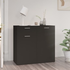 Black plywood sideboard 80x36x75 cm by vidaXL, Sideboards - Ref: Foro24-805771, Price: 80,99 €, Discount: %