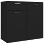 Black plywood sideboard 80x36x75 cm by vidaXL, Sideboards - Ref: Foro24-805771, Price: 79,39 €, Discount: %