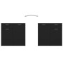 Black plywood sideboard 80x36x75 cm by vidaXL, Sideboards - Ref: Foro24-805771, Price: 79,39 €, Discount: %