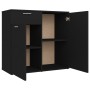 Black plywood sideboard 80x36x75 cm by vidaXL, Sideboards - Ref: Foro24-805771, Price: 79,39 €, Discount: %