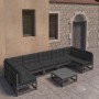 8-piece garden furniture set with black pine wood cushions by vidaXL, Garden sets - Ref: Foro24-3077193, Price: 849,24 €, Dis...