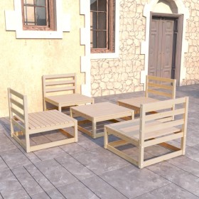 Garden furniture set 5 pieces solid pine wood by vidaXL, Garden sets - Ref: Foro24-3075264, Price: 222,99 €, Discount: %