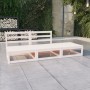 Set de salón de jardín de 3 piezas blanco madera maciza de pino de vidaXL, Conjuntos de jardín - Ref: Foro24-3075235, Precio:...