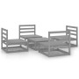 Garden furniture 5 pieces gray solid pine wood by vidaXL, Garden sets - Ref: Foro24-3075266, Price: 223,96 €, Discount: %