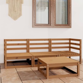 Garden furniture 4 pieces honey brown wood pine wood by vidaXL, Garden sets - Ref: Foro24-3075327, Price: 199,98 €, Discount: %