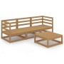 Muebles de jardín 4 piezas marrón miel madera madera de pino de vidaXL, Conjuntos de jardín - Ref: Foro24-3075327, Precio: 19...