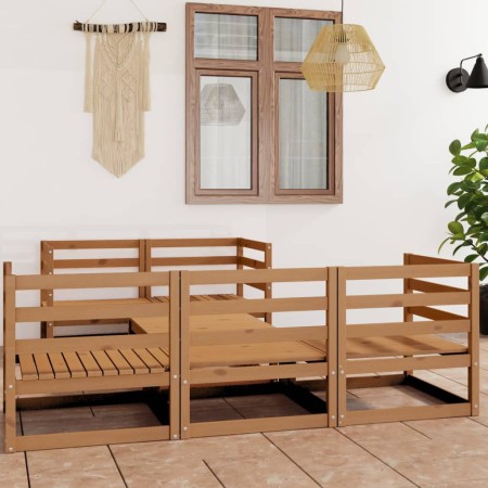 Garden furniture 6 pieces honey brown wood pine wood by vidaXL, Garden sets - Ref: Foro24-3075332, Price: 316,66 €, Discount: %