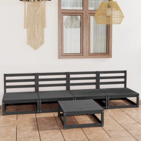 Garden furniture 5 pieces gray solid pine wood by vidaXL, Garden sets - Ref: Foro24-3075346, Price: 222,99 €, Discount: %