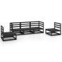 Gartenmöbel-Set 5-teilig schwarz massives Kiefernholz von vidaXL, Gartensets - Ref: Foro24-3075393, Preis: 321,99 €, Rabatt: %