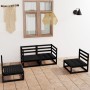 Garden furniture set 4 pieces black solid pine wood by vidaXL, Garden sets - Ref: Foro24-3075383, Price: 237,17 €, Discount: %