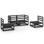 Garden furniture set 4 pieces black solid pine wood by vidaXL, Garden sets - Ref: Foro24-3075383, Price: 237,99 €, Discount: %