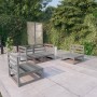 4-piece garden furniture set in solid pine wood, gray color. by vidaXL, Garden sets - Ref: Foro24-3075381, Price: 200,80 €, D...