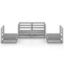 4-piece garden furniture set in solid pine wood, gray color. by vidaXL, Garden sets - Ref: Foro24-3075381, Price: 200,80 €, D...